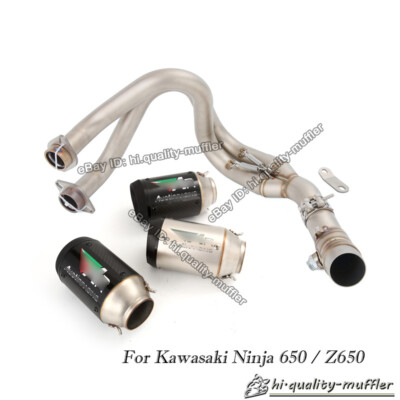For Kawasaki Ninja 650 Z650 2012-2023 Header Exhaust Link Pipe + 51mm Mufflers