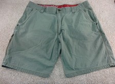 Wrangler Men's Chino Shorts Green Size 38 Cotton Blend Slash Pockets