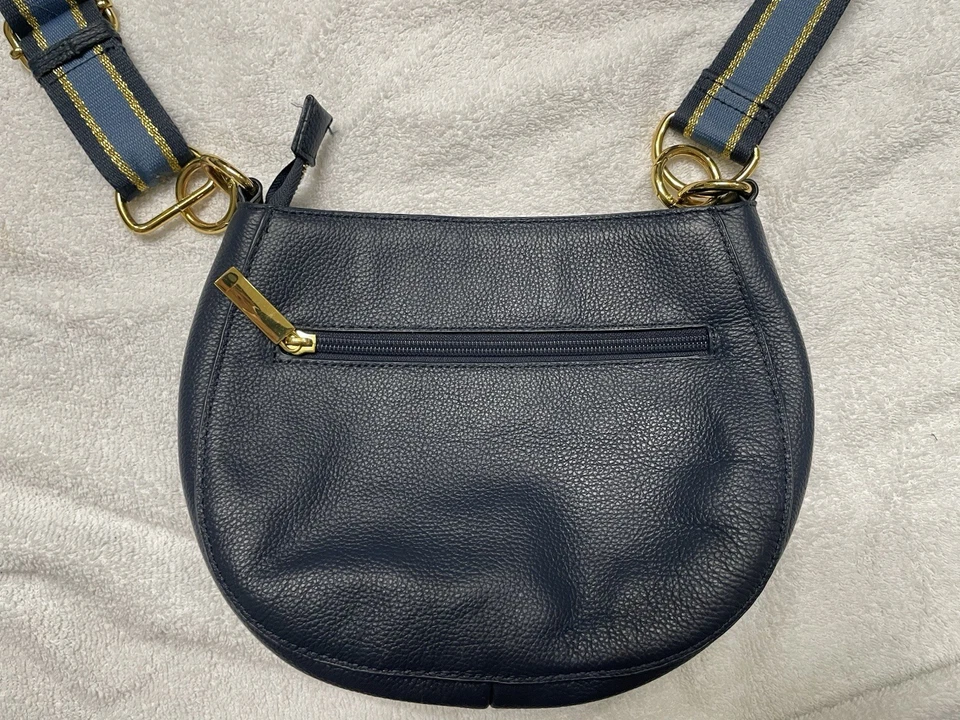 Cartera de cuero azul Joy Foto 3 de 4