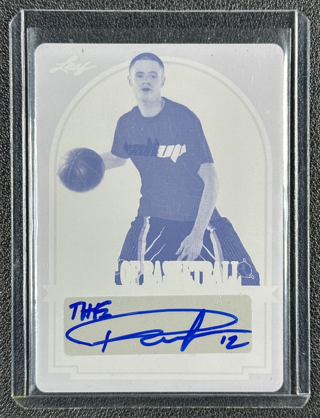THE PROFESSOR 2012 LEAF BEST OF BASKETBALL MAGENTA PRINTING PLATE AUTO BLUE 1/1 view 1