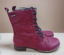WESTLAND BY JOSEF SIEBEL SIZE 6 PINK BURGUNDY ABOVE ANKLE BOOTS. H20102226B349