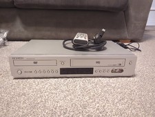 Samsung dual deck VCR DVD Player DVD-V6000 silver & remote.