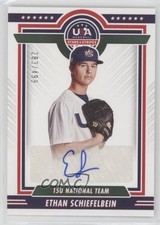 2022 USA Baseball Stars & Stripes Blue Ink 283/499 Ethan Schiefelbein Auto 0v7