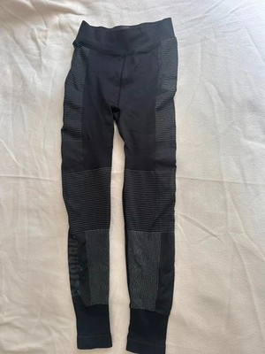 Berghaus Black Patterned Seamless Leggings UK Small Gym Running Activewear