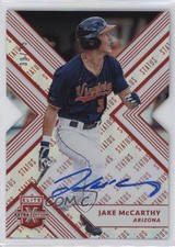 2018 Panini Elite Extra Edition Status Red Die-Cut 39/75 Jake McCarthy Auto 0s3