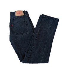 Vintage Levi s 501XX Black Jeans 90s Made in Mexico W32 L34 Button Fly