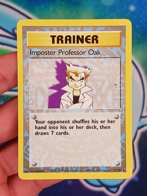 ''Magician's Circle'' Imposter Professor Oak Base Set -NM - Sun Bleached