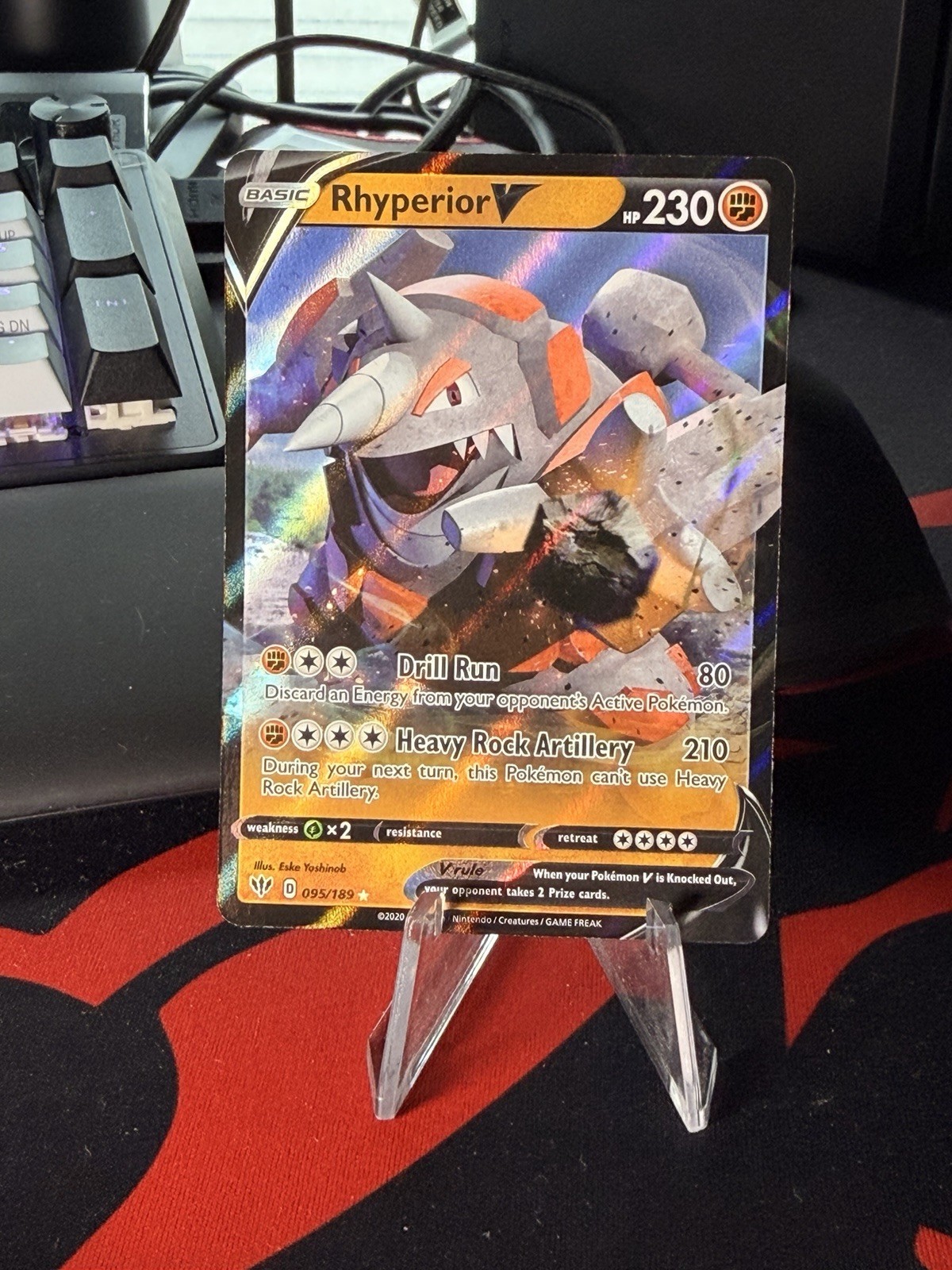 Pokémon TCG Rhyperior v Darkness Ablaze Holo Ultra Rare Card 095/189