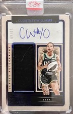 2025 One and One WNBA Courtney Williams Lynx Blue #10/49 Jersey Auto #10🔥
