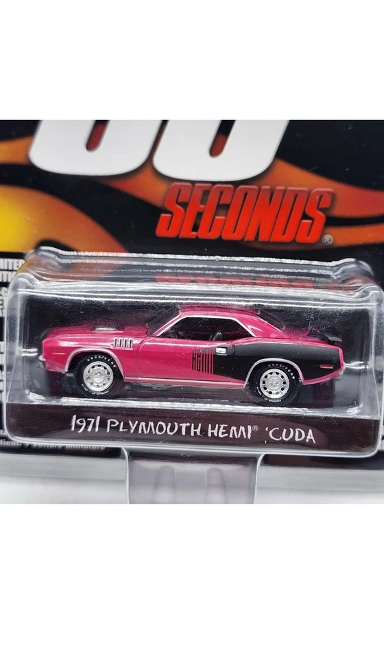 UH Greenlight Hollywood 1:64 "Lo que se llevó" 1971 Plymouth Hemi Cuda S7 Nuevo Foto 4 de 4