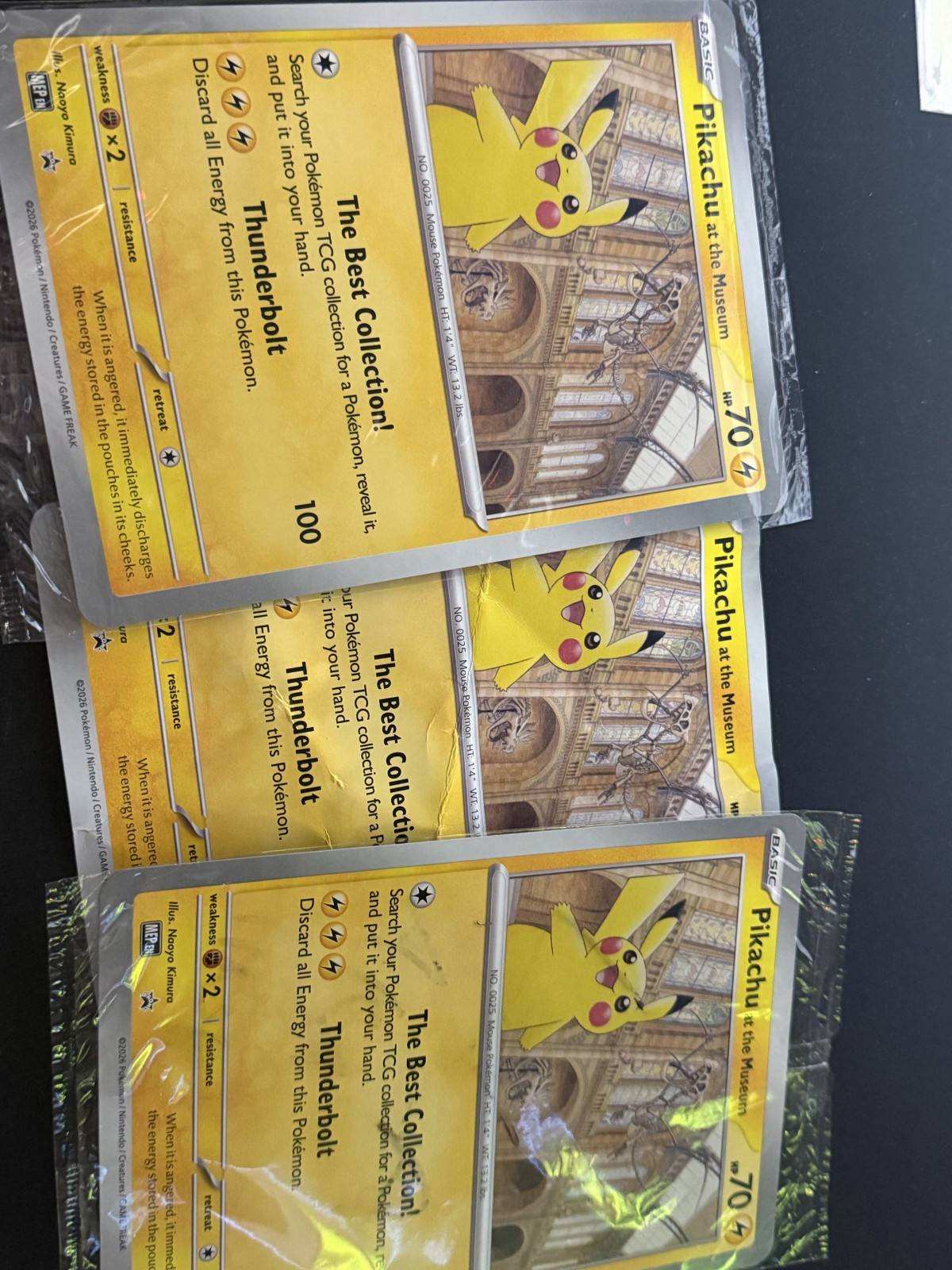 Pikachu at the Museum Jumbo Promo Card 3x    .Read Desc.