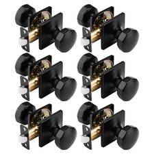 6 Pack Passage Black Door Knob for Closet and Hall,Interior Door Knob,Non Loc...