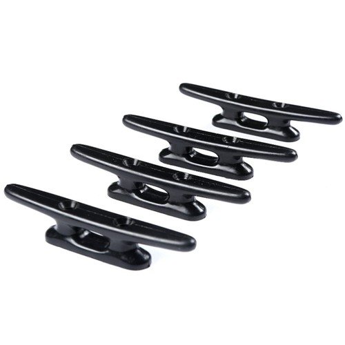4 Stück Dockklampe 20,3 Cm Aus Feuerverzinktem Gusseisen | Offene Basis | Für Boote & Maritime Deko