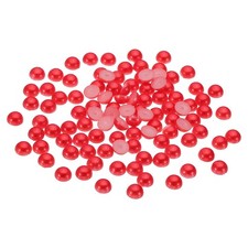 1000Pcs Flatback Pearls Beads, 6mm Flatback Pearls, Red