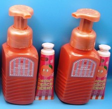 Bath  Body Works Lot SNOWY PEACH BERRY Foaming HAND SOAP  Hand CREAM 2 Each