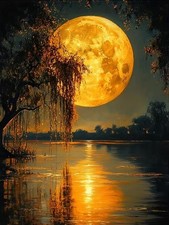 Moon Landscape Diamond Art Kits for Adults,5D Diamond Painting Kits for Adults,D