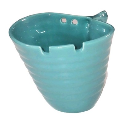 Flavour Design Aqua Blue Ramen Chopstick Noodle Glazed Ceramic Mug Buddha Bowl