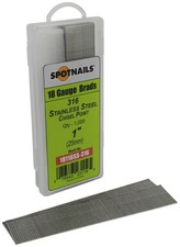 Spotnails 18116SS-316 1 in. 316 SS 18 Gauge AX Style Brads, 1,000/Box