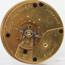 ELGIN 1704907 GRADE 6, 18s 7j POCKET WATCH MOVEMENT FOR REPAIR M7