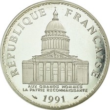 Münze, Frankreich, Panthéon, 100 Francs, 1991, Paris, STGL, Silber