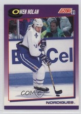 1991-92 Score American Owen Nolan #143 0a4