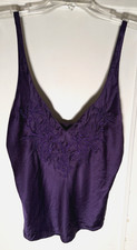 Victorias Secret Vintage 90s Silk Camisole Top Gold Label Lingerie Purple Size M