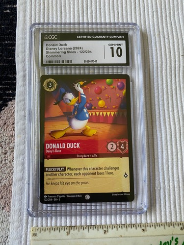 2024 Disney Lorcana Donald Duck Common 122/204 Shimmering Skies CGC 10 Gem Mint