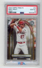 2024 Topps Tribute Mike Trout Gold #69/75 PSA 10 GEM (RW)
