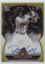 2023 Bowman Chrome Prospect Yellow Refractor /75 Dominic Canzone #CPA-DC Auto