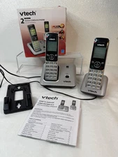 VTech 2 Handset Single Line Cordless Phone System CS66192 Open Box