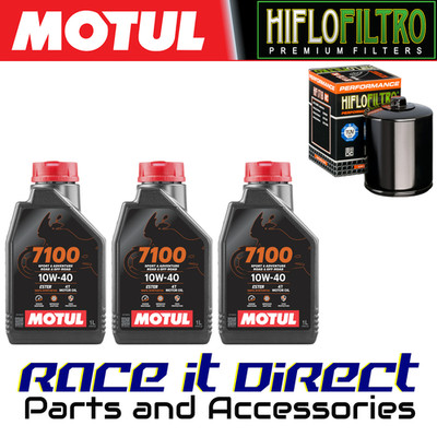 Öl & Filter für Harley FXDL Dyna Low Rider 1999-2005 Race MOTUL 7100 & HF
