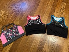 Lot Of Girls Justice Sports Bras Size 12  ..pre-owned