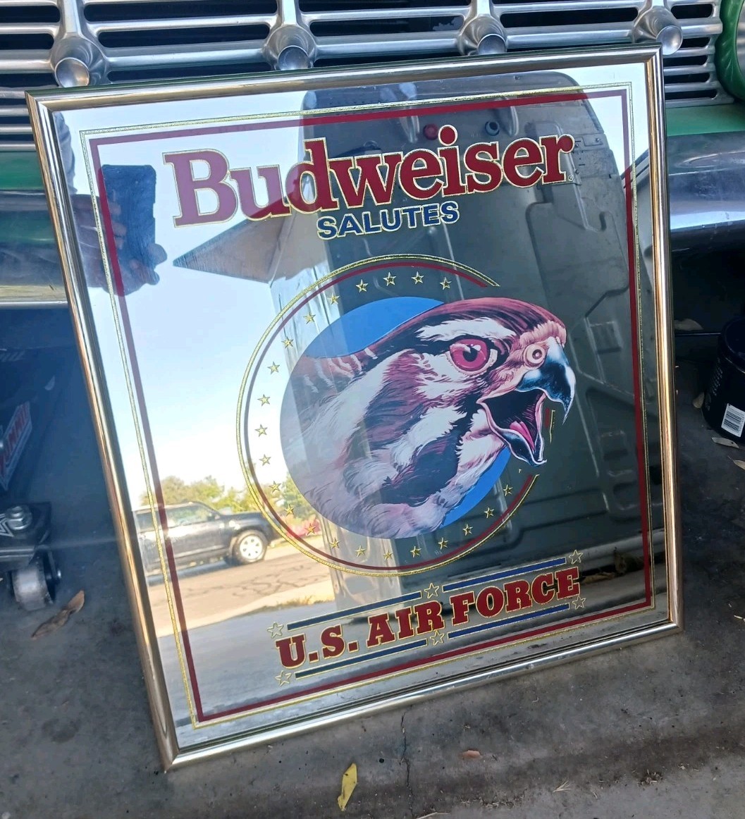 Vintage 1992 Anheuser-Busch Budweiser Salutes U.S Air Force Mirror