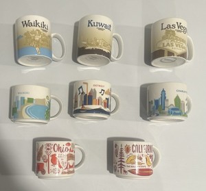 Lot de 2 petites Tasses à Café Starbucks Coffee Collector - Arts de la table