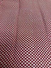 Red White Mini Checkered Fabric Small Checker Print 1 Yard Cotton Fabric