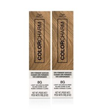  2 Pack Wella ColorCharm Demi-Permanent Hair Color 2oz 8G Light Golden Blonde 