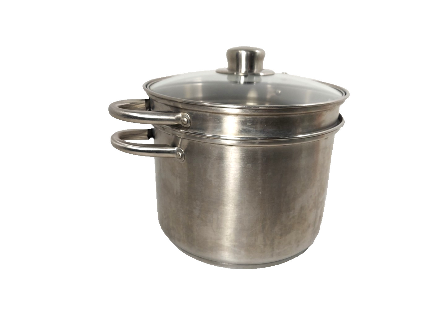 Fagor 7 Qt SS Stock Pot Gas Electric Vitro-Induction w/ Lid & Pasta Strainer