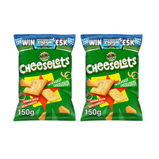 Jacob's Cheeselets Cheese & Onion Baked Snacks,Cheesy Flavour, pack of 2,Free UK
