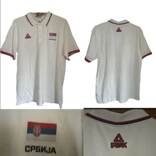 Peak Sport Serbia Serbian National Basketball Team Kss Polo Top, SZ MEN’S EUR XL