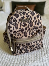 Itzy Ritzy Mini Diaper Bag Backpack - Leopard Print - GUC w/ Changing Pad