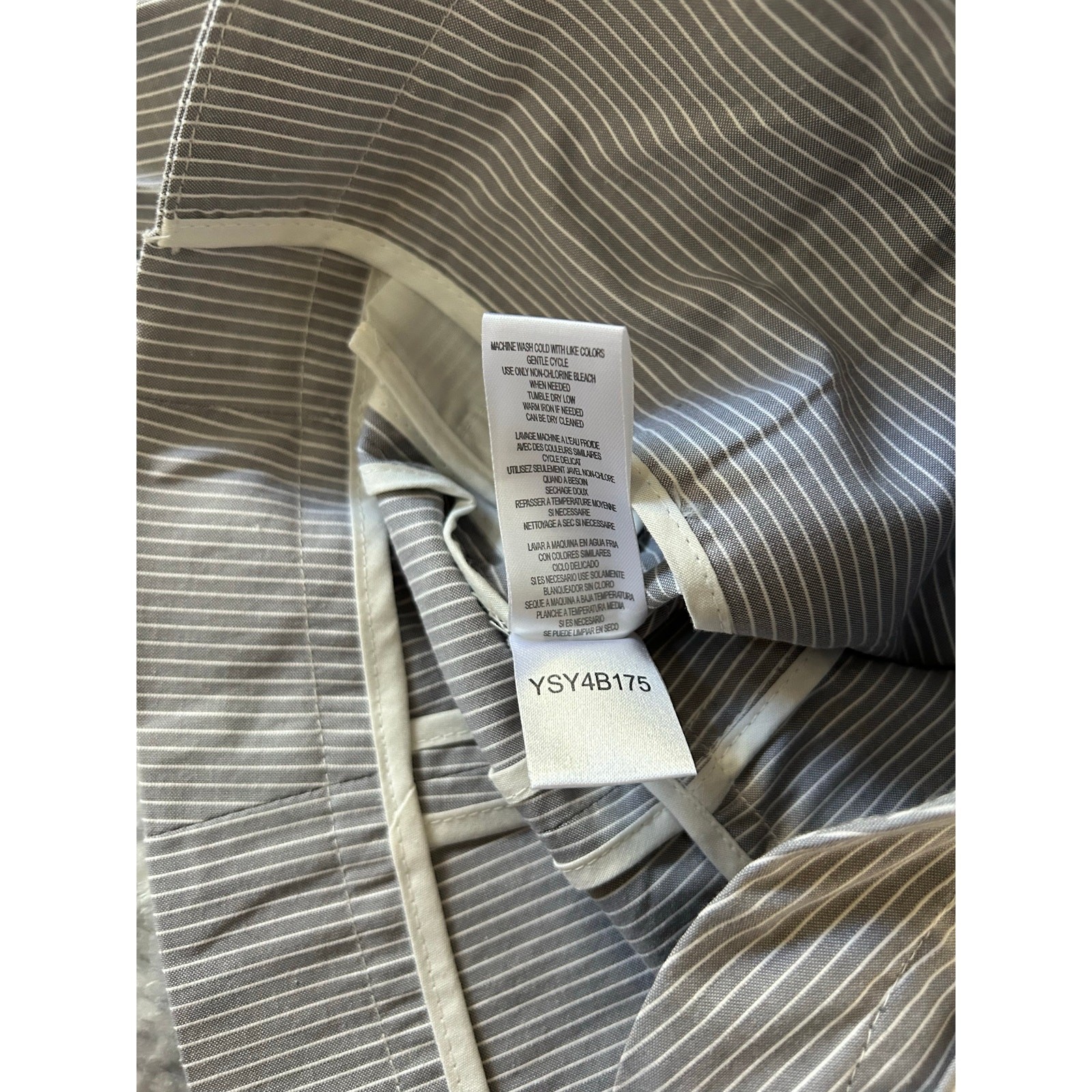 BCBGeneration Cropped One Button Gray Pinstripe Y… - image 5