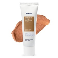 RE' EQUIL Sheer Zinc Tinted Sunscreen, SPF 50 PA 50gm Pack Of 2