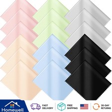 18-Pack Multicolor Microfiber Cleaning Cloths - 7" x 6" for Eyeglasses  Screens