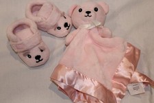 NIB UGG INFANT GIRLS LOVEY BLANKET BOOTIES PINK SZ 2/3 4/5 6-12 12-18 MONTHS