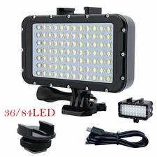 50m Rechargeable Underwater Lights 36/84 LED Video Lights for Gopro SLR Cameras