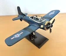Handmade Tin Plane WWII Airplane WW2 Collectible USA Model Aircraft with Stand