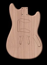 Custom Order Guitar Body, M-Style, Unfinished, Alder, Fits Mustang® Neck