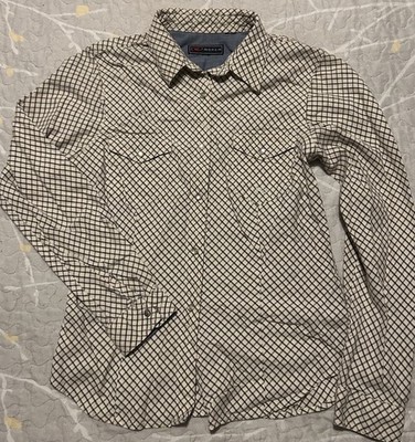 Roper Neutral Check Women s Regular Point Collar Long Sleeve Pearl Snap S