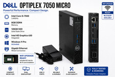 Dell OptiPlex 7050 Micro i5-7500 8GB RAM 128GB SSD Win 11 Pro Ready for WiFi Car