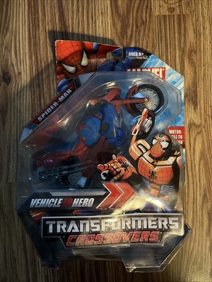 2009 HASBRO TRANSFORMERS MARVEL SPIDER-MAN CROSSOVER VEHICLE TO HERO NEW PACKAGE